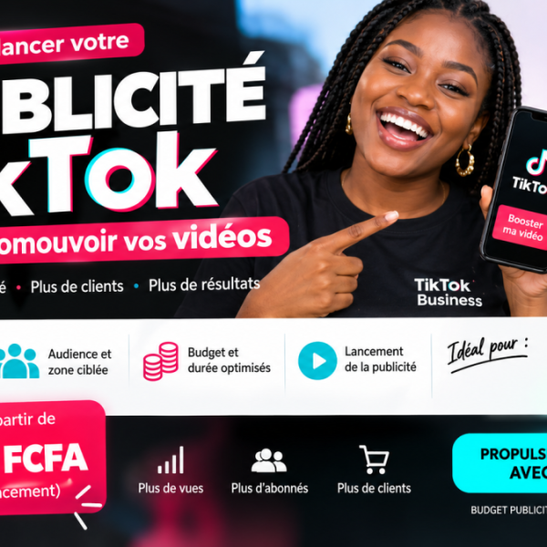 Je vais lancer votre publicité TikTok pour vendre vos produit ou booster votre compte