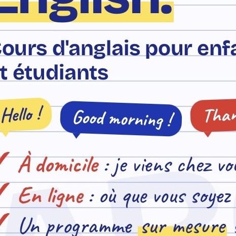 Je vais donner des cours particuliers en anglais en ligne ou en présentiel