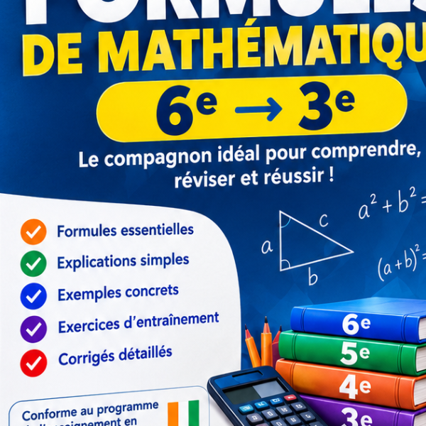 Je vais Guide des formules de mathématiques 6e à 3e