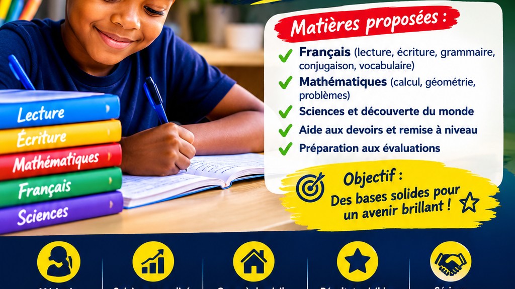 Je vais Vous aidez pour des cours a domicile